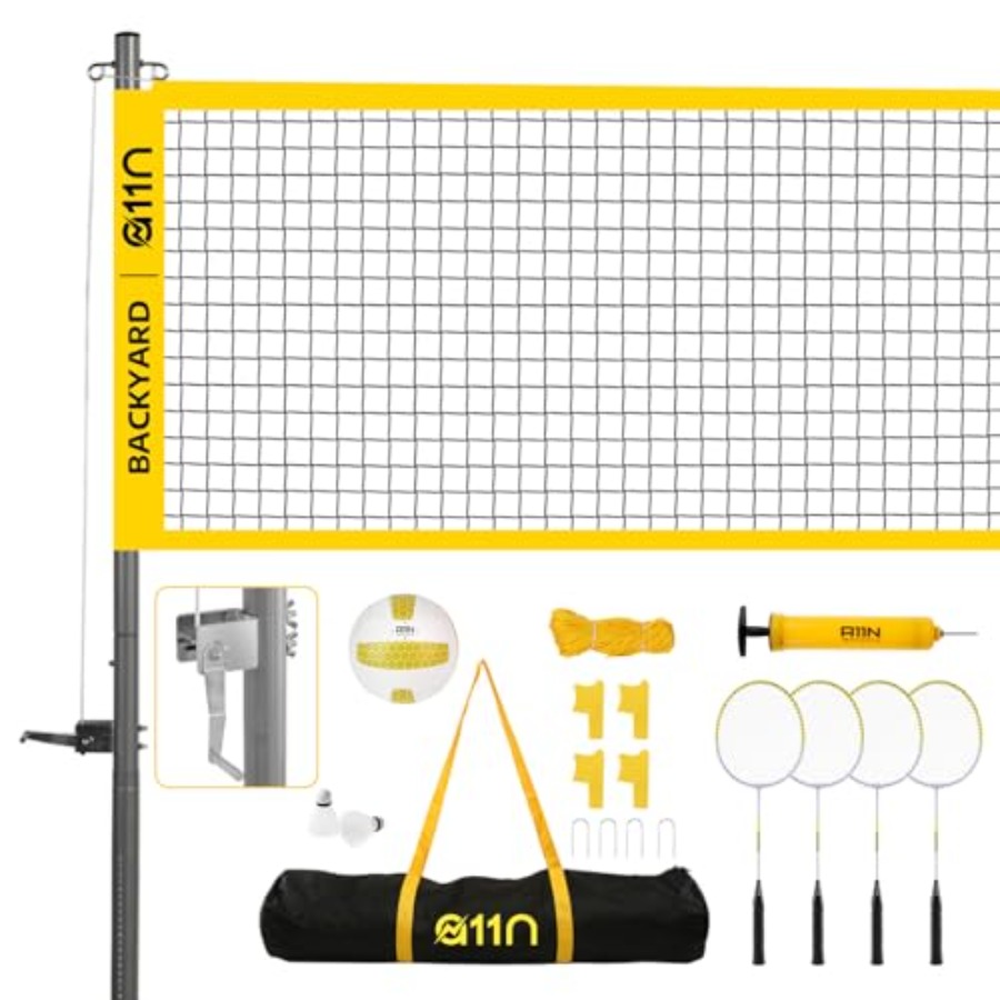 Badminton Outdoor - Outdoor Volleyball and Badminton Combo Set