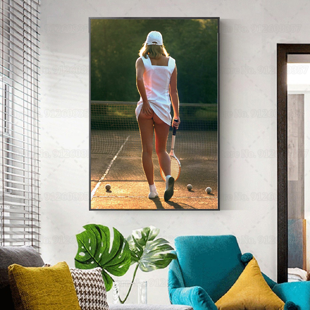 Badminton Quotes - Sexy Tennis Girl Poster Sunset Racket