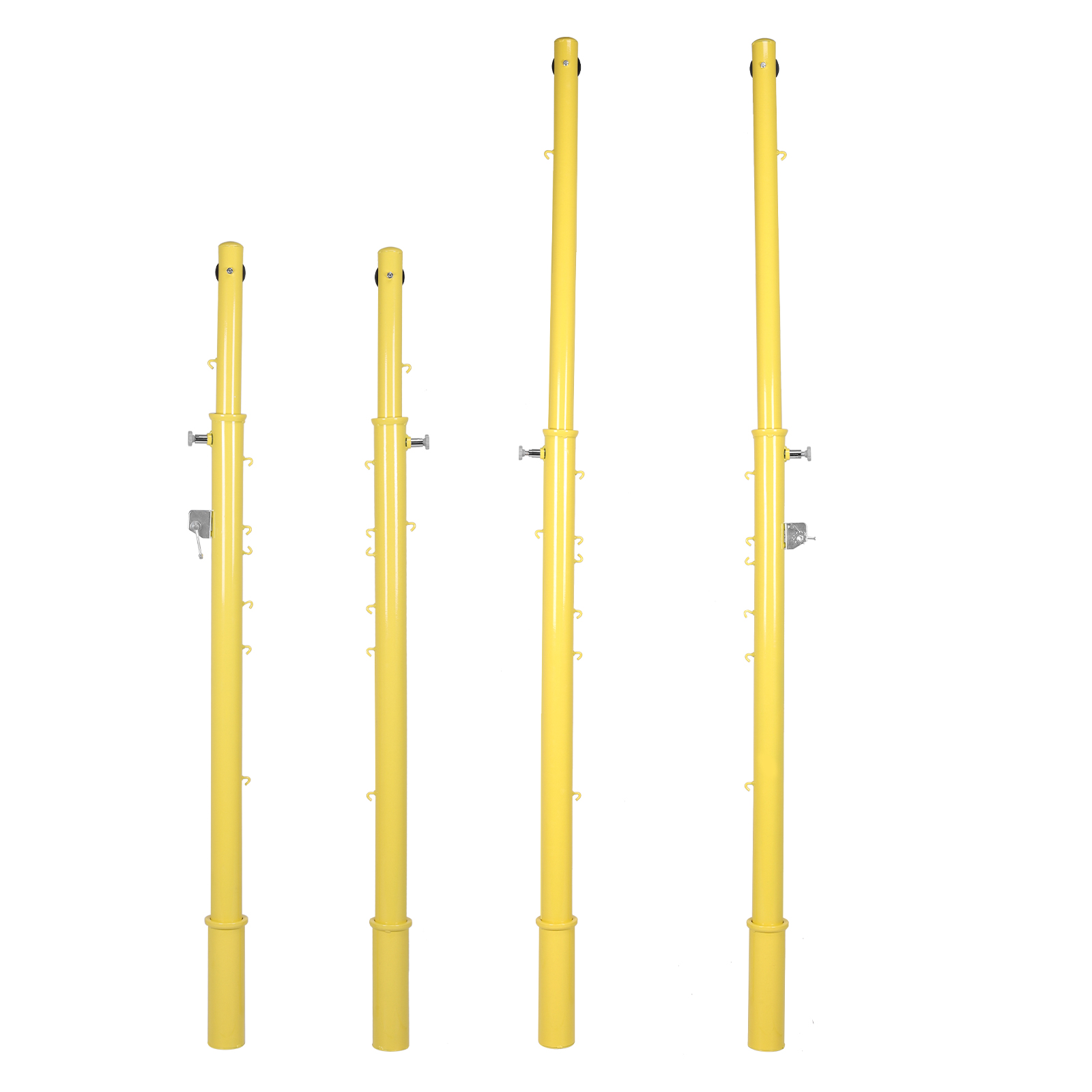 Badminton Outdoor - Removable Steel Volleyball Post Set Ground