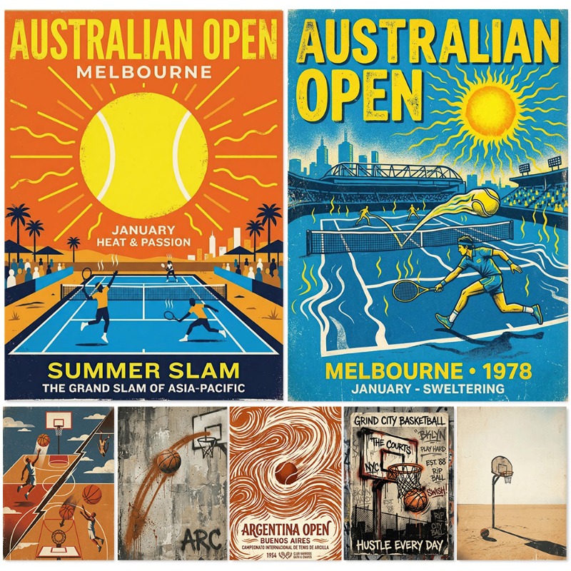 Vintage Tennis Basketball Wall - Badminton Quotes recensie en prijs