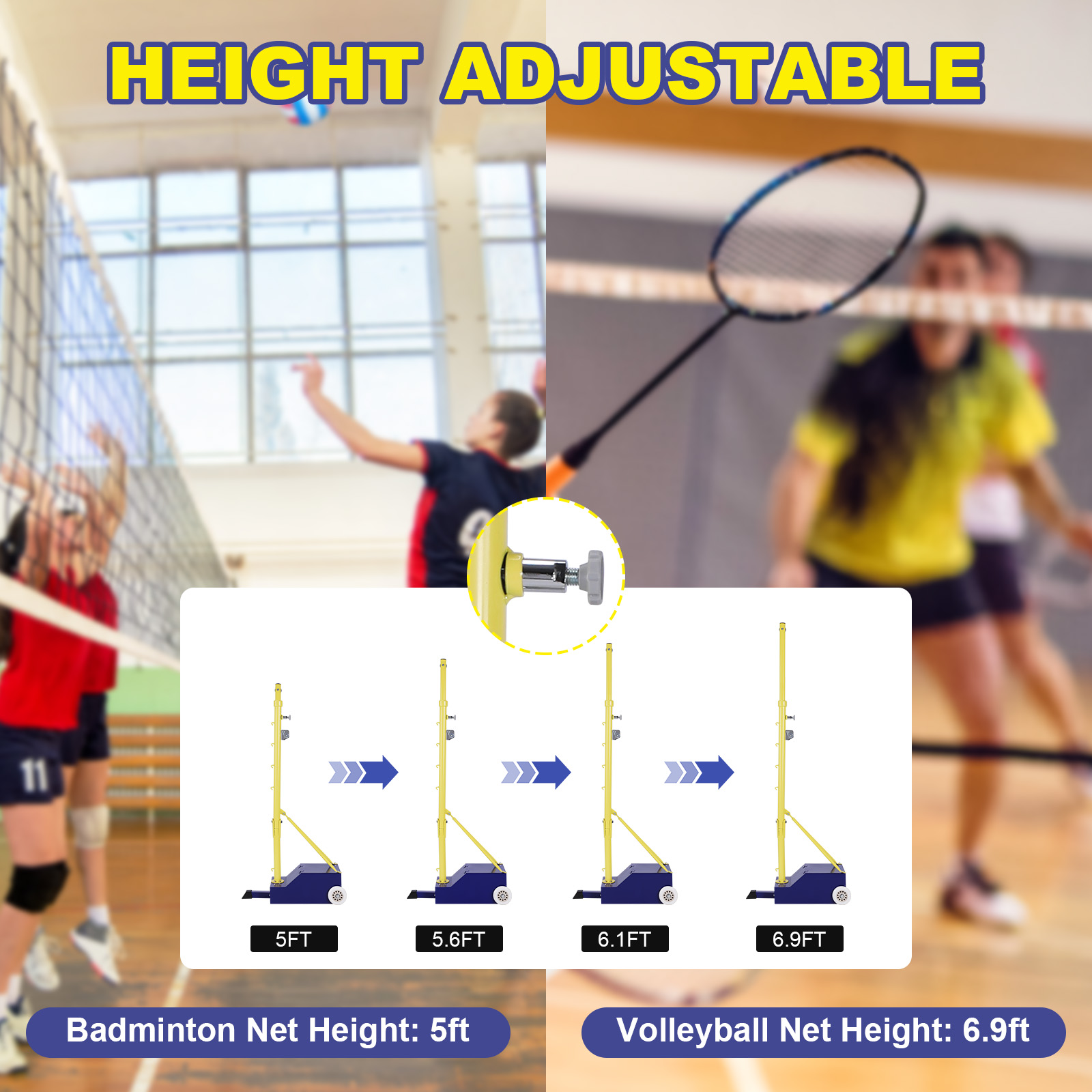 Volleyball Poles Heavy Duty Ba - Badminton Outdoor recensie en prijs