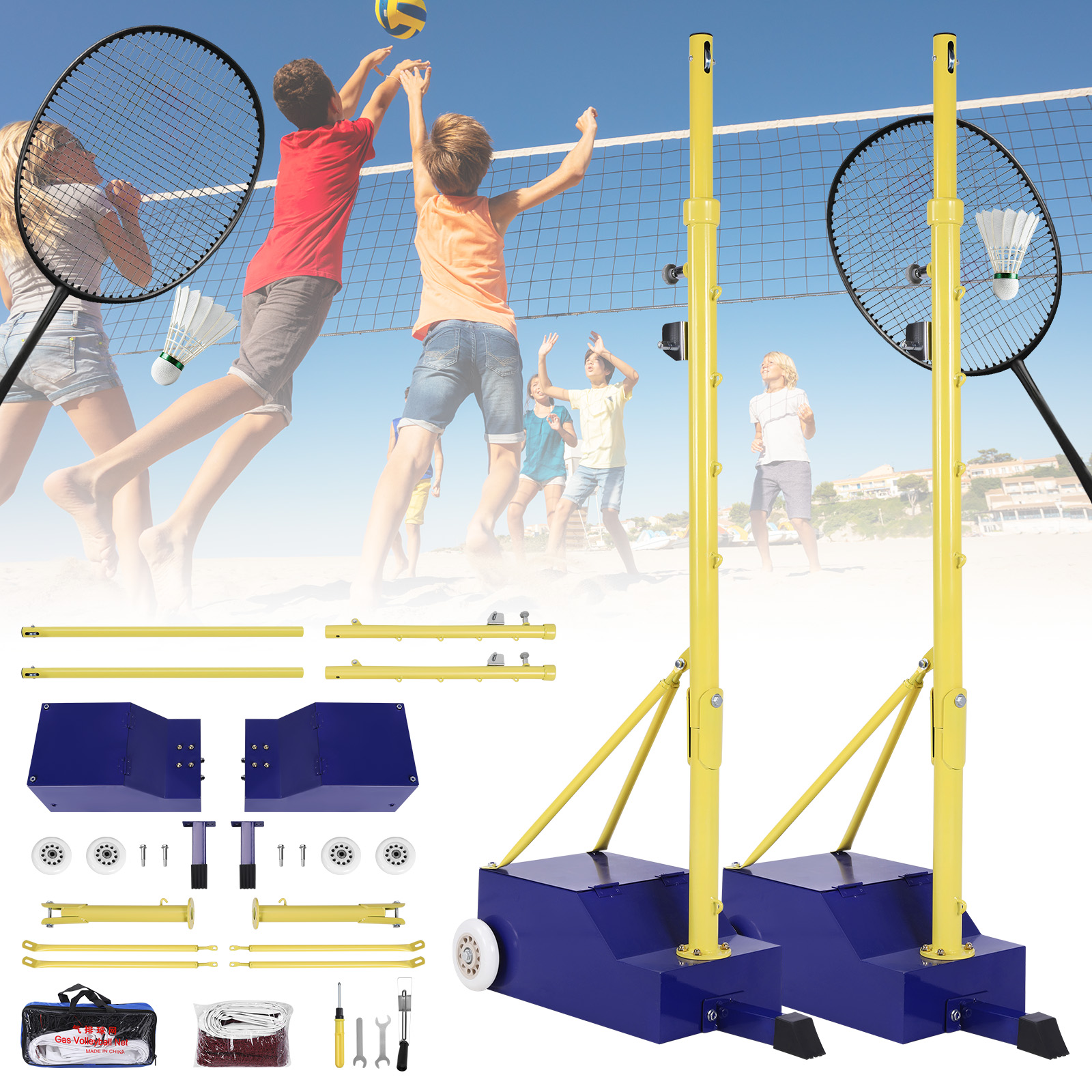 Volleyball Poles Heavy Duty Ba - Badminton Outdoor recensie en prijs