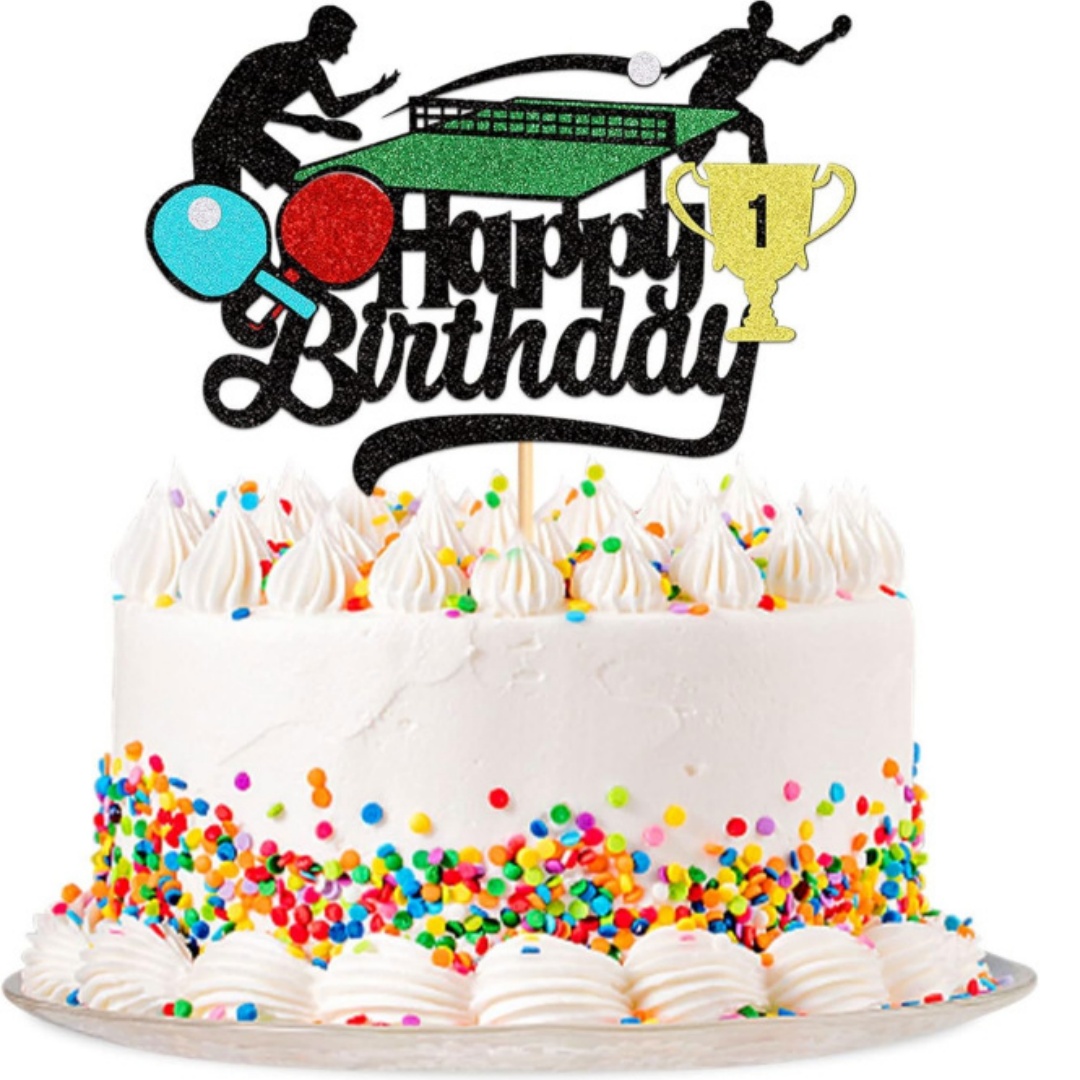 Ping Pong Cake Topper Happy Bi - Badminton Quotes recensie en prijs