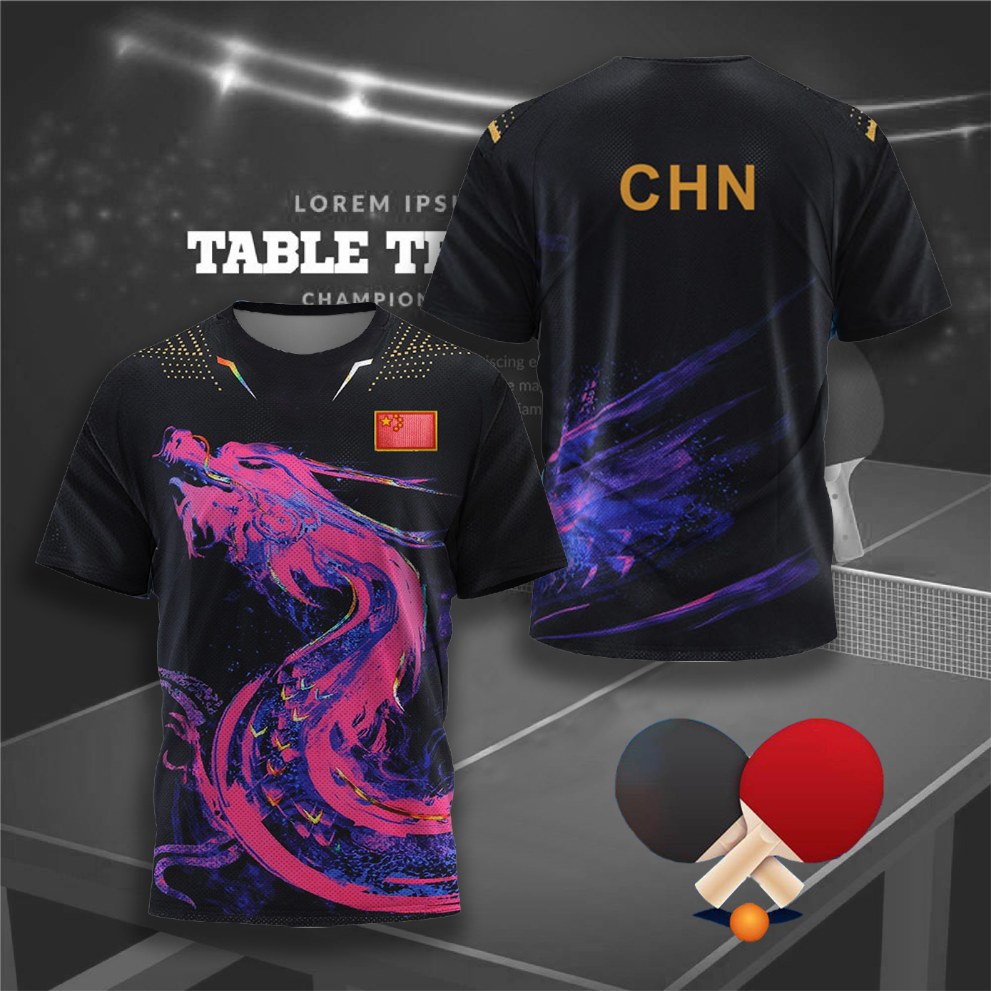 CHINA Dragon Table Tennis Grap - Badminton Wallpaper recensie en prijs