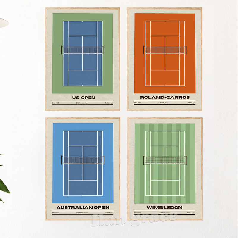Tennis Tournaments Wall Art Pr - Badminton Quotes recensie en prijs