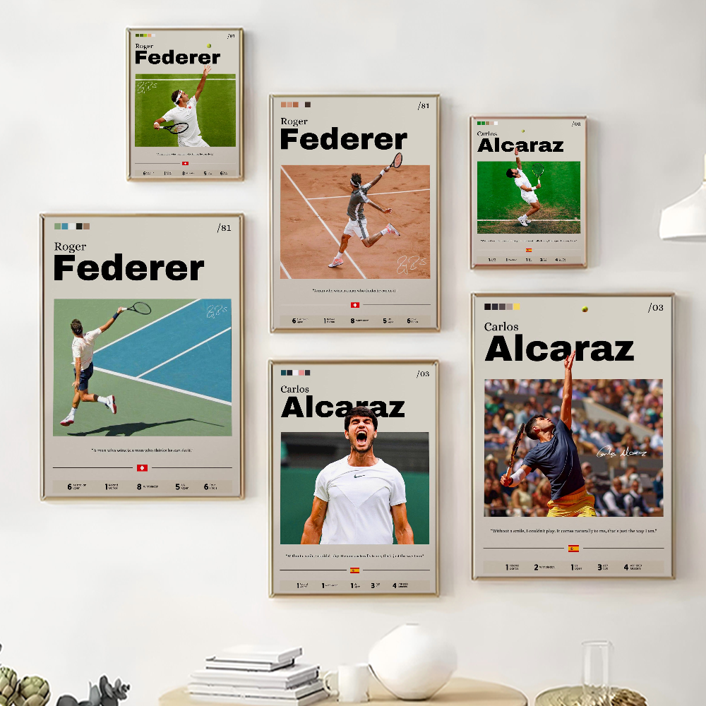 Tennis star Federer Alcaraz Po - Badminton Quotes recensie en prijs